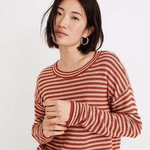 Madewell Orange Seagrove Pullover Crewneck Sweater